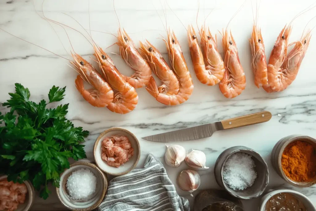 Fresh shrimp preparation