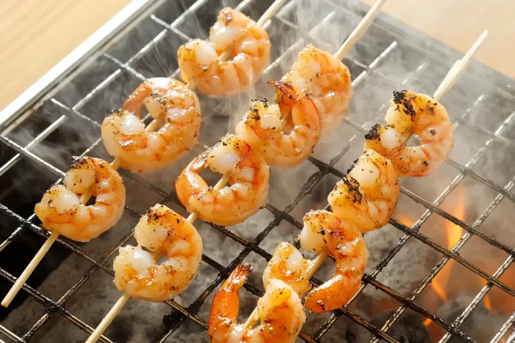 Grilled shrimp skewers