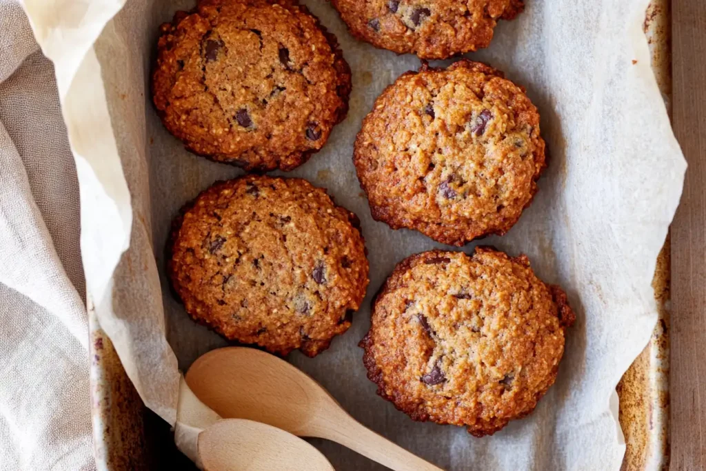 Baked cookies on a tray