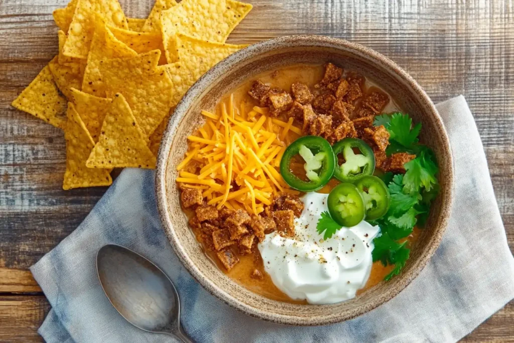 Topped Taco Soup Bowl