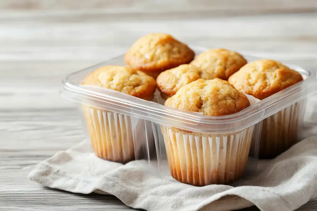 Storing muffins for freshness