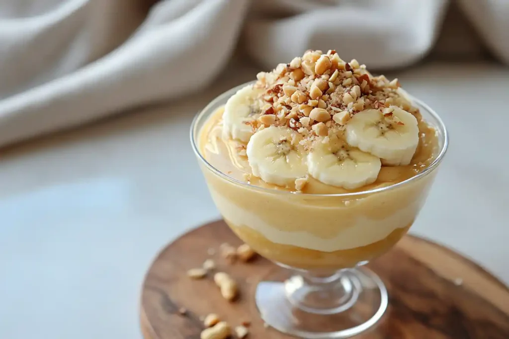 Banana peanut butter pudding