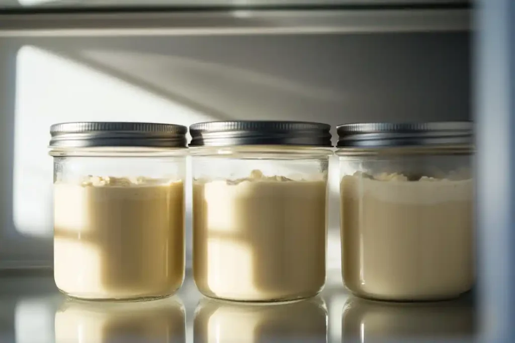 Airtight containers for protein pudding