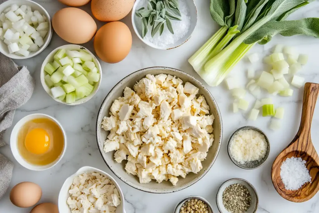 Ingredients for chicken dressing