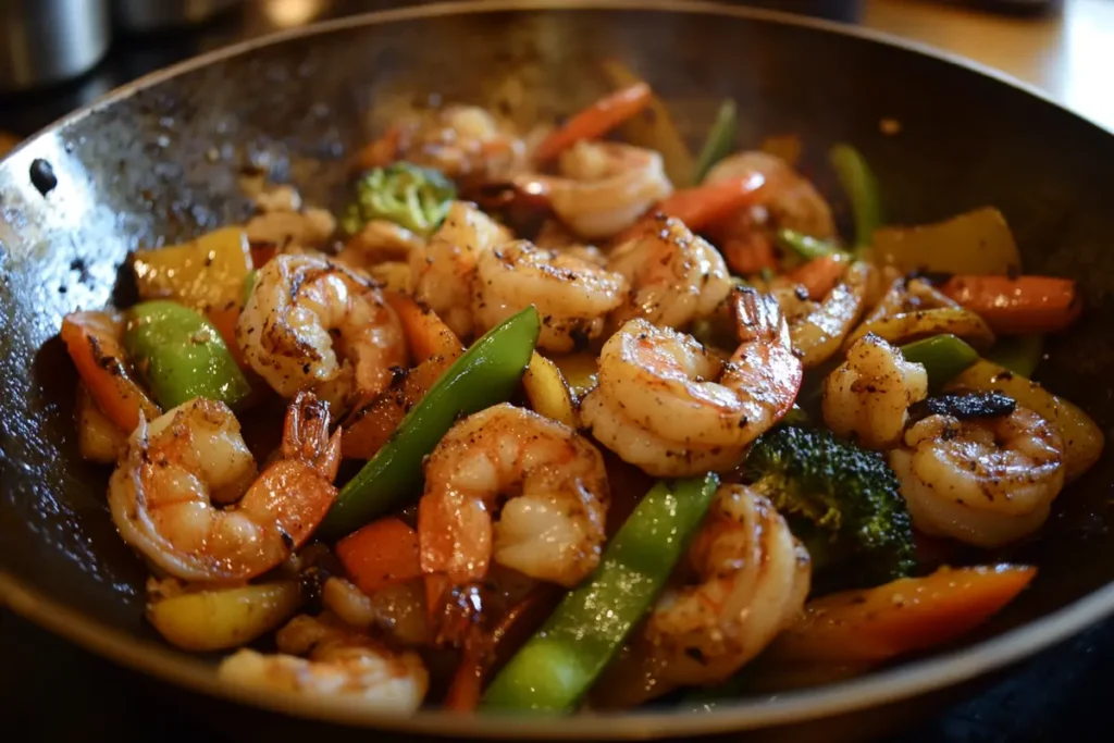 Chicken and shrimp stir-fry