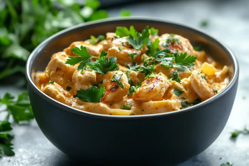 Chicken and shrimp pasta