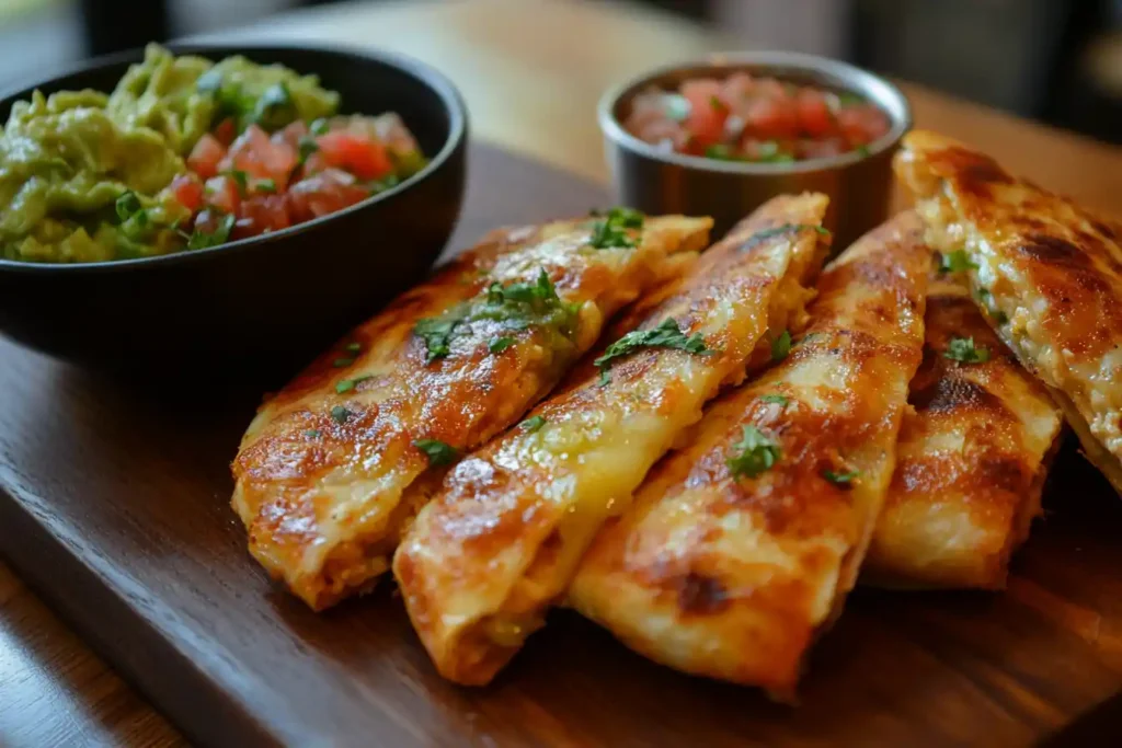 Blackstone chicken quesadillas