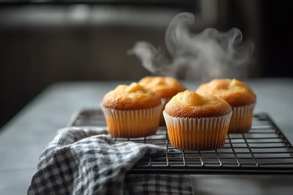 cupcakes cooling on rack