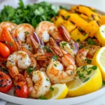 Shrimp on a healthy plate