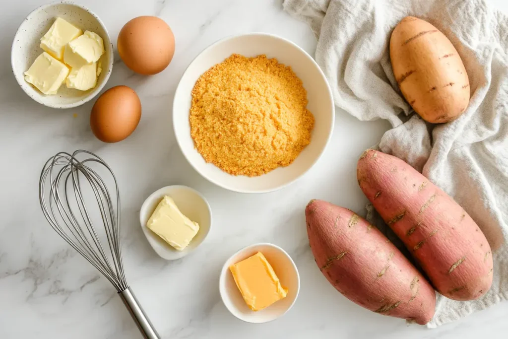 Sweet potato cornbread ingredients