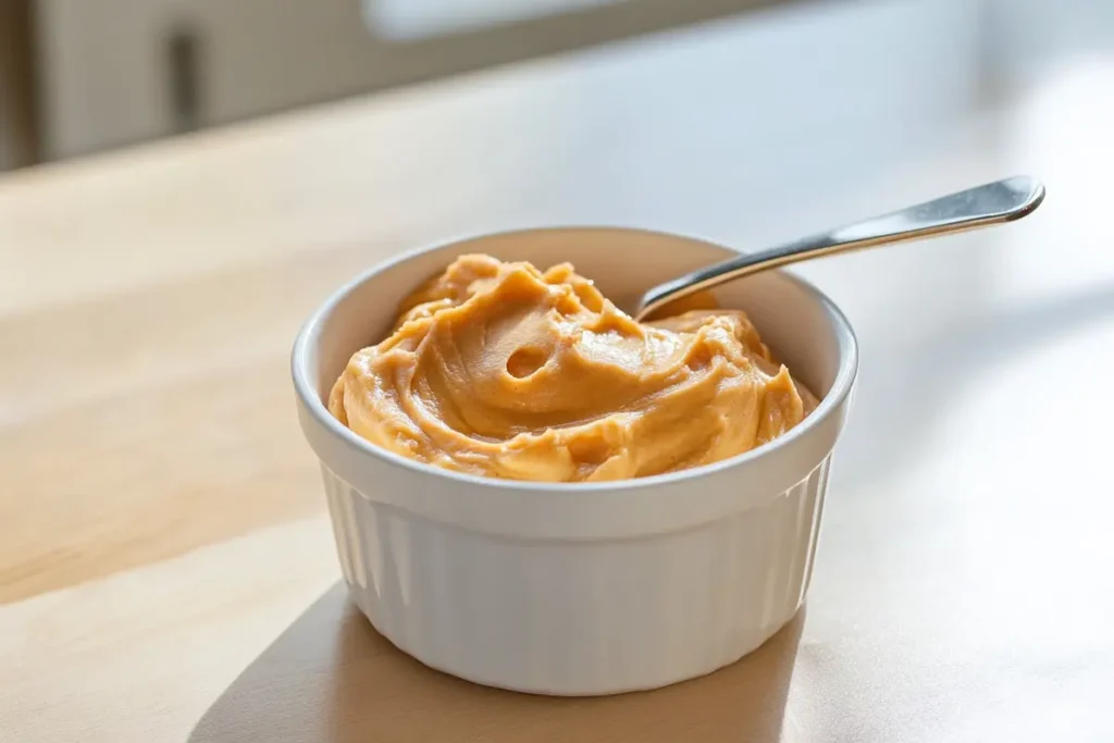 Sweet potato being mashed