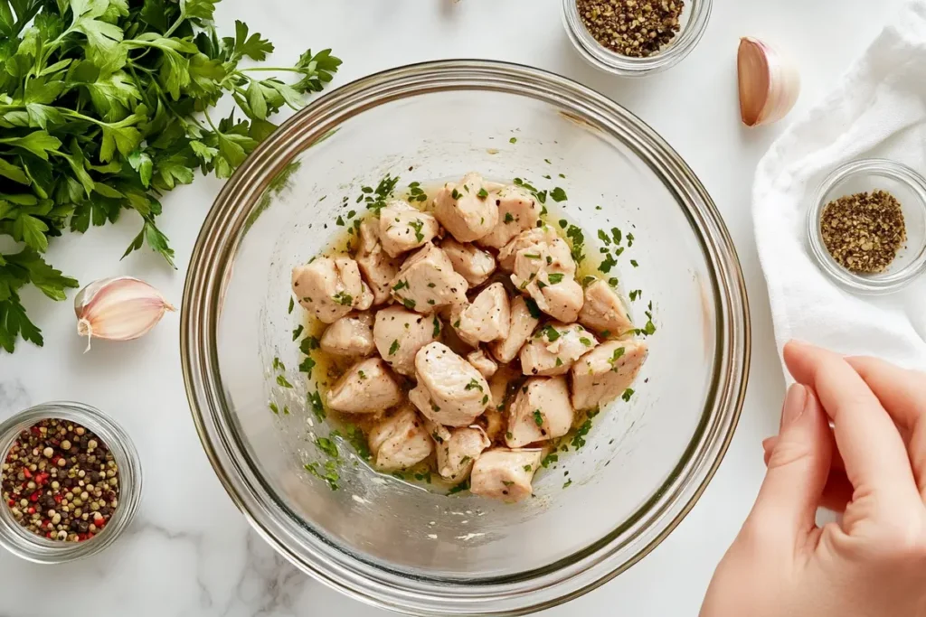 diced chicken preparation methods