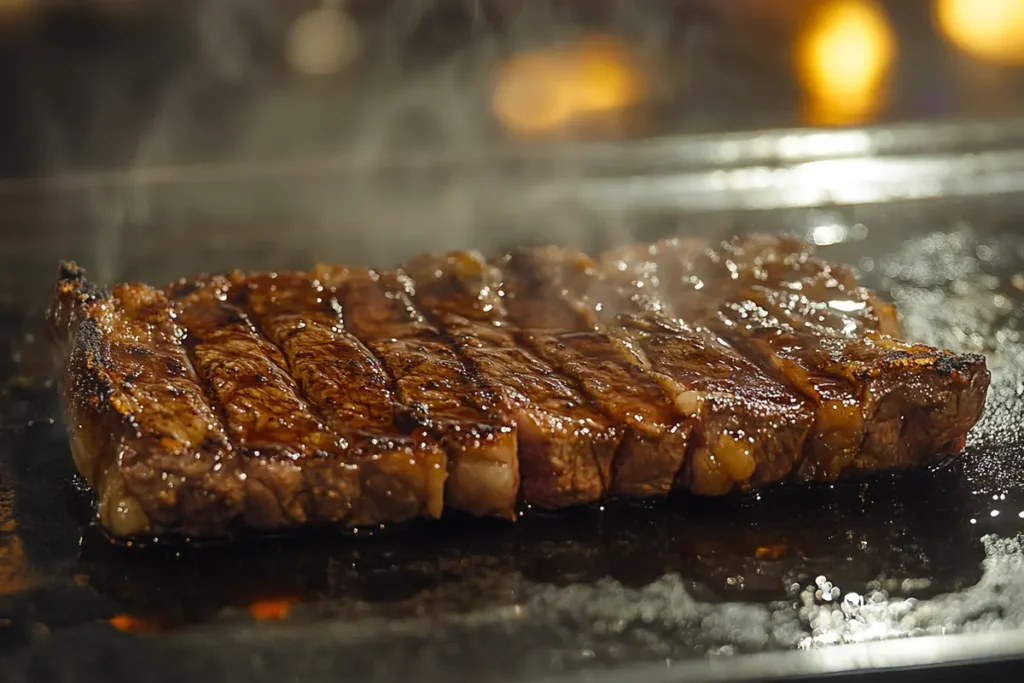 Philly cheesesteak beef close-up