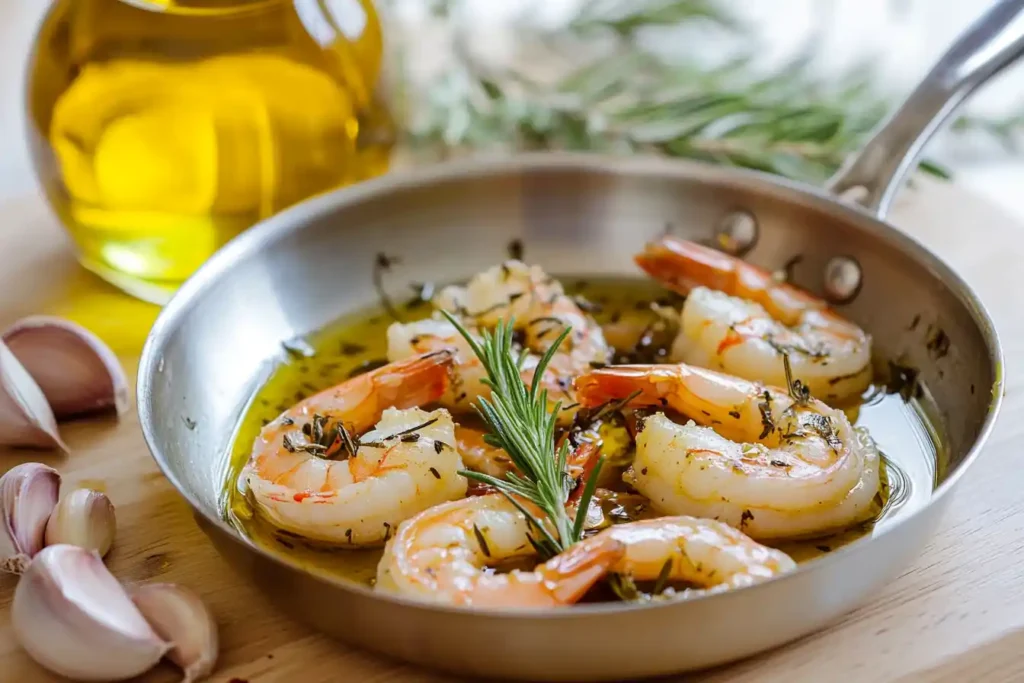 shrimp with olive oil herbs