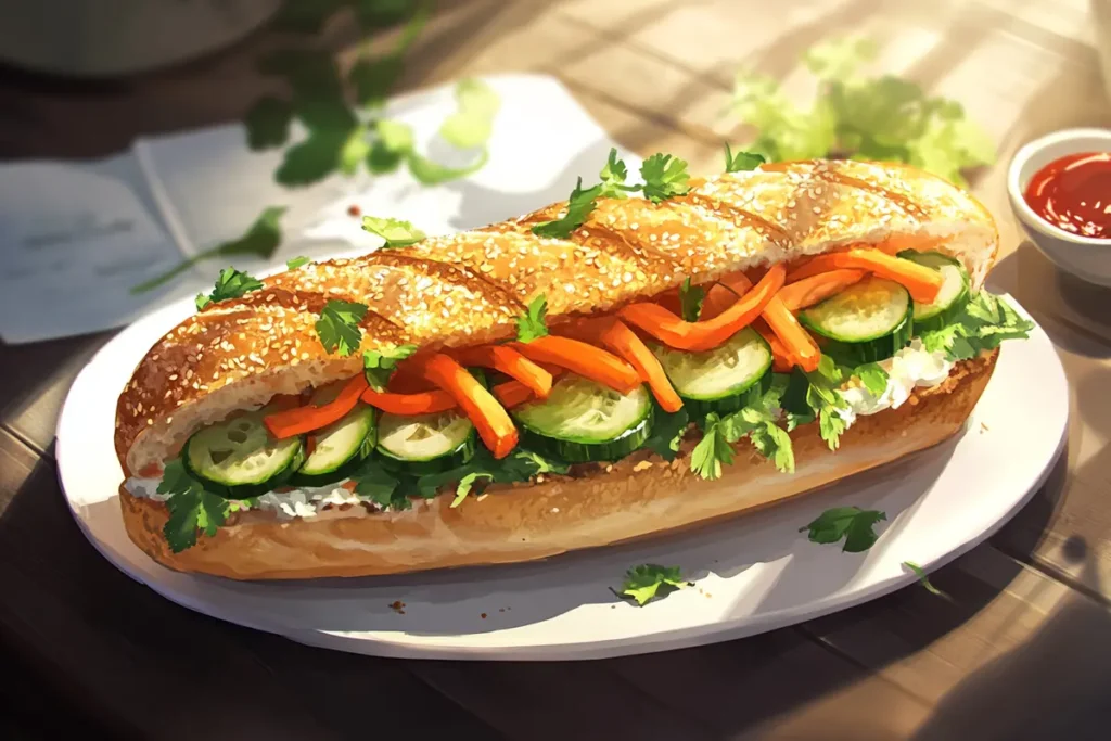 Vietnamese bánh mì sandwich