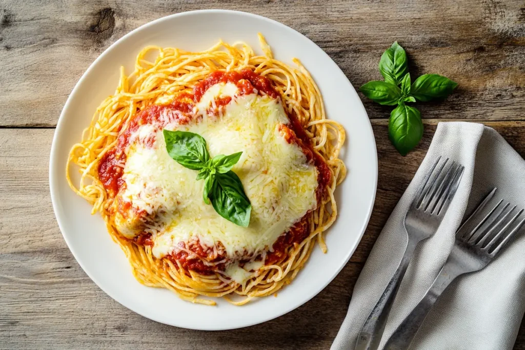 Served Slow Cooker Chicken Parmesan